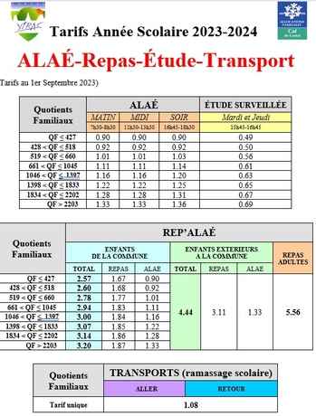 ALAÉ-Repas-Étude-Transport 2023 2024
