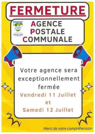 fermetureagencepostalejuillet 2025