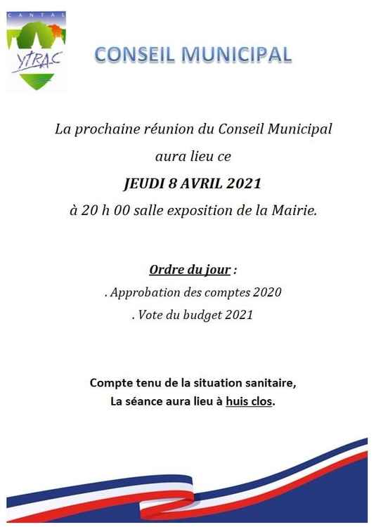 conseil municipal du 8 avril 2021