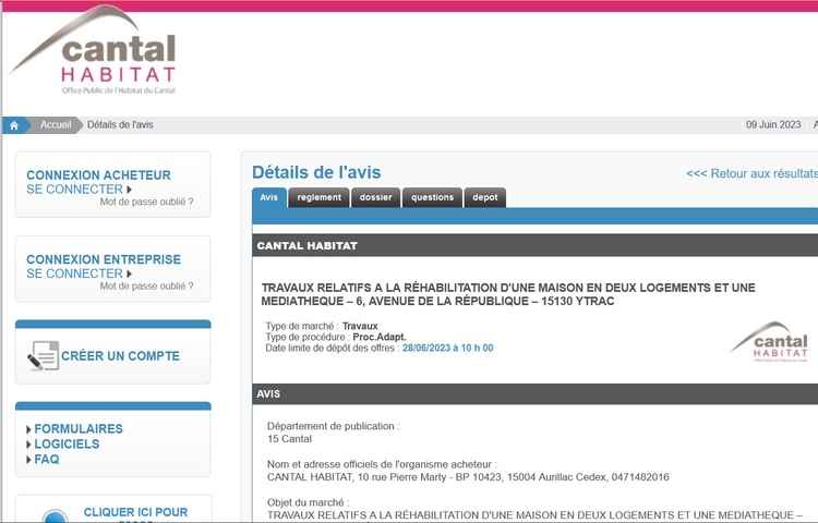 appel d'offre médiatèqueytrac