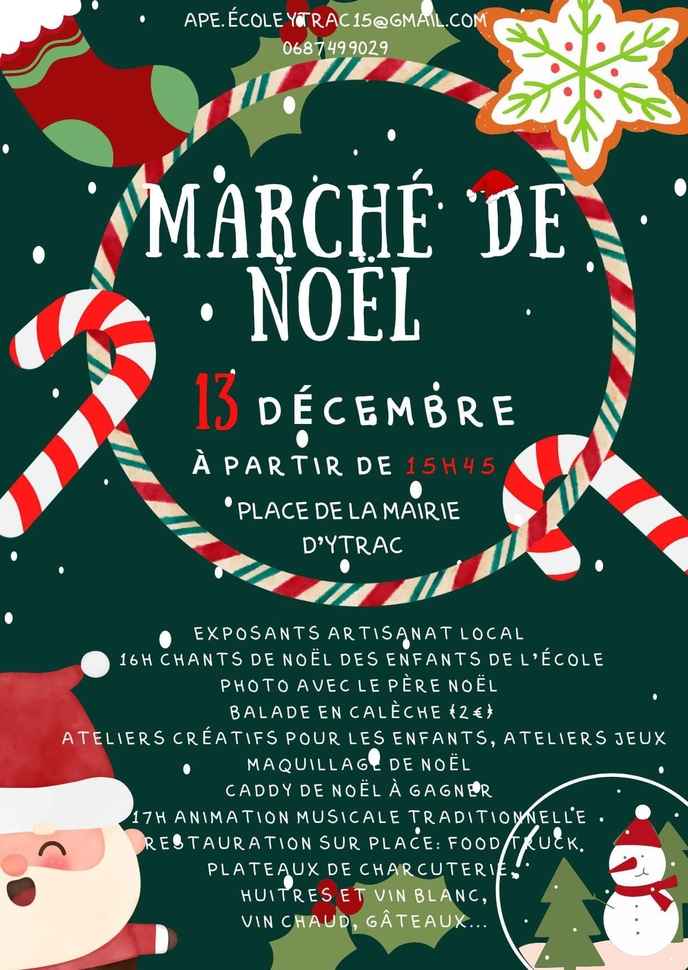 marché de noel APE YTRAC 13 DECEMBRE2024