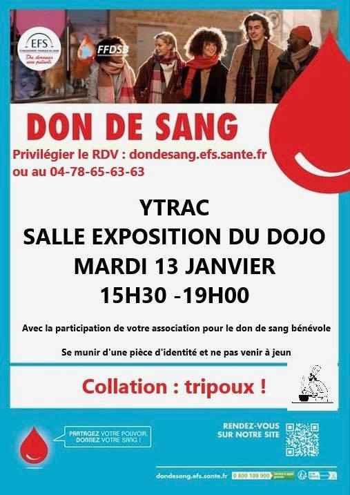 don de sang 13 janvier 2026