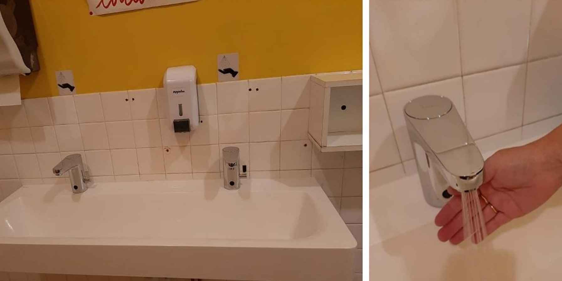 robinets mitigeurs à infrarouge
